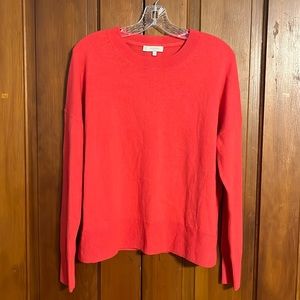 Women's Red Crew Neck Sweater